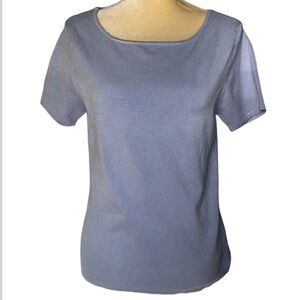 STYLE & CO TOP T SHIRT LILAC PERIWINKLE BLOOM STYLE SIZE M MEDIUM PETITE NWT